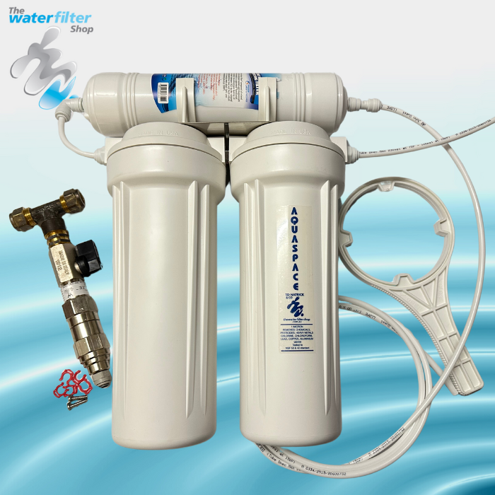 Aquaspace Premium Twin and Alkalizer Undersink kit with our metal plumbing kit. - Image 2