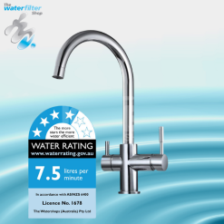 Chrome Bronze 3 Way Side Lever High Loop Mixer