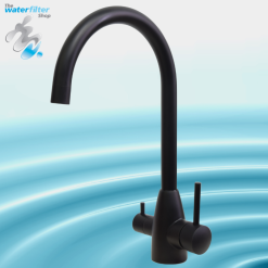 Stainless Steel 3 Way High Loop Matte Black Mixer