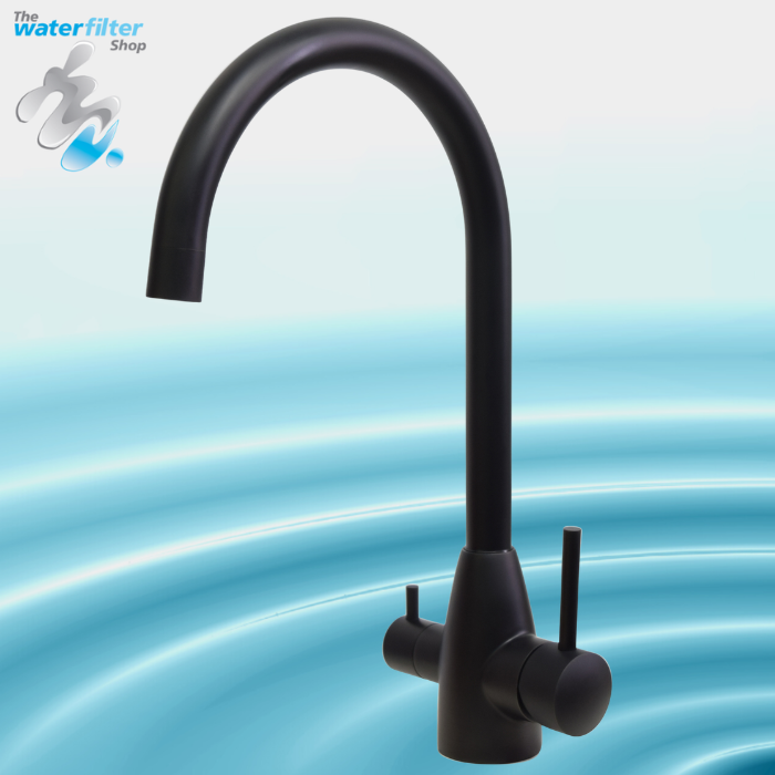 Stainless Steel 3 Way High Loop Matte Black Mixer
